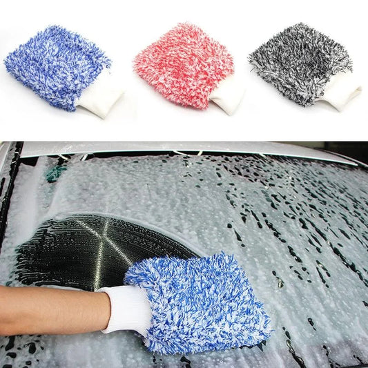 Microfiber Car Cleaning Gloves - Scratch-Free Wash